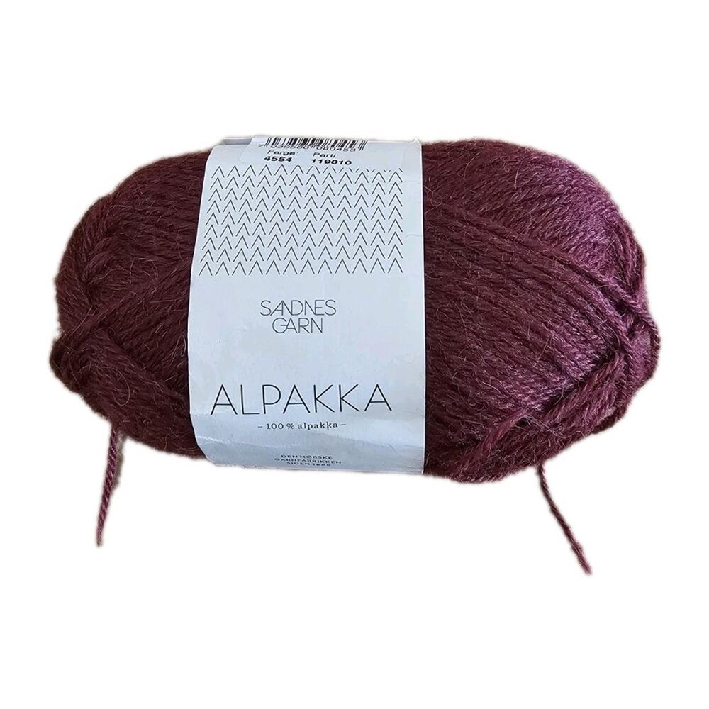 Sandnes Garn Alpakka Luxury Maroon, 100% Alpaca
